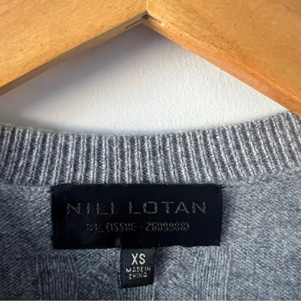 NILI LOTAN March Cashmere Cardigan XS Chic Gray Luxury Knit
